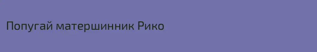 Попугай матершинник Рико